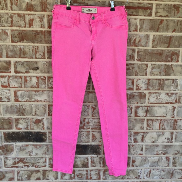 Hollister Denim - Hollister Hot Pink Neon Stretch Skinny Jeans 5R